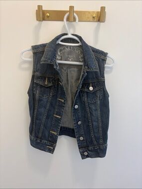 Talula Indigo Denim Sleeveless Jacket